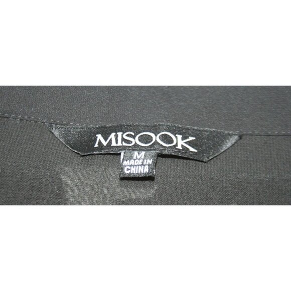 Misook Burnout Velvet Drama Tunic Womens M Luxury Shimmer Artsy Whimsygoth - Picture 3 of 9